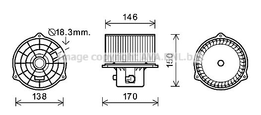 AVA QUALITY COOLING Электродвигатель, вентиляция салона HY7555